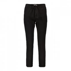 40WEFT PANTALONI CON COULISSE IN LINO ANNA DONNA Nero