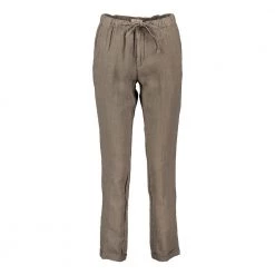 40WEFT PANTALONI CON COULISSE IN LINO ANNA DONNA Marrone