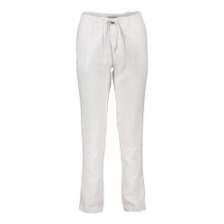 40WEFT PANTALONI CON COULISSE IN LINO ANNA DONNA Bianco