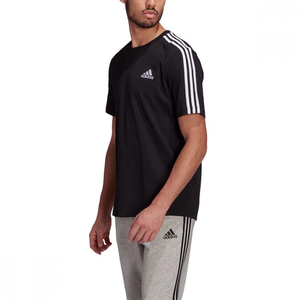 ADIDAS T-SHIRT 3 STRIPES Nero 4 ADIDAS T-SHIRT 3 STRIPES Nero - immagine 2