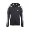 ADIDAS FELPA FULL ZIP CON CAPPUCCIO 3-STRIPES BAMBINA Nero
