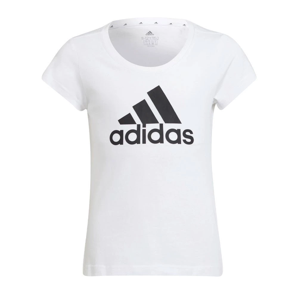 ADIDAS T-SHIRT LOGO BAMBINA Bianco 3 ADIDAS T-SHIRT LOGO BAMBINA Bianco