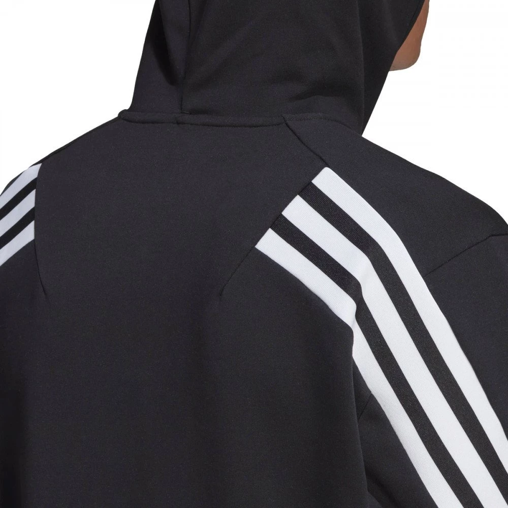 ADIDAS FELPA ZIP E CAPPUCCIO 3 STRIPES Nero 7 ADIDAS FELPA ZIP E CAPPUCCIO 3 STRIPES Nero - immagine 5