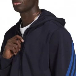 ADIDAS FELPA ZIP E CAPPUCCIO 3-STRIPES Blu -Offerta Economica Novità adidas hc5248 felpa zip e cappuccio 3 stripes sport style uomo 044388201 blu 5
