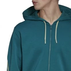 ADIDAS FELPA CON CAPPUCCIO 3 BAR GARZATA Verde -Offerta Economica Novità adidas hc5250 felpa cappuccio 3 bar garzata sport style uomo 044389401 green 4