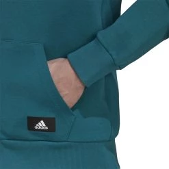 ADIDAS FELPA CON CAPPUCCIO 3 BAR GARZATA Verde -Offerta Economica Novità adidas hc5250 felpa cappuccio 3 bar garzata sport style uomo 044389401 green 5