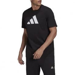 ADIDAS T-SHIRT 3 BAR Nero -Offerta Economica Novità adidas hd0893 t shirt 3 bar sport style uomo 044388401 blk 2