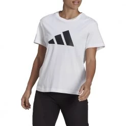 ADIDAS T-SHIRT 3 BAR DONNA Bianco -Offerta Economica Novità adidas he0301 t shirt 3 bar donna sport style donna 044387601 wht 2