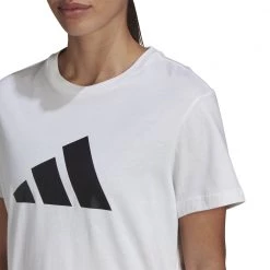 ADIDAS T-SHIRT 3 BAR DONNA Bianco -Offerta Economica Novità adidas he0301 t shirt 3 bar donna sport style donna 044387601 wht 4