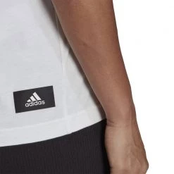 ADIDAS T-SHIRT 3 BAR DONNA Bianco -Offerta Economica Novità adidas he0301 t shirt 3 bar donna sport style donna 044387601 wht 5