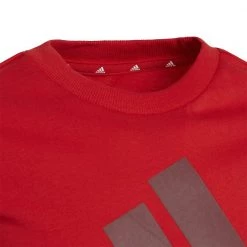 ADIDAS T-SHIRT LOGO BAMBINO Rosso -Offerta Economica Novità adidas he9280 t shirt logo bambino abbigliamento bambino 044385901 red 3