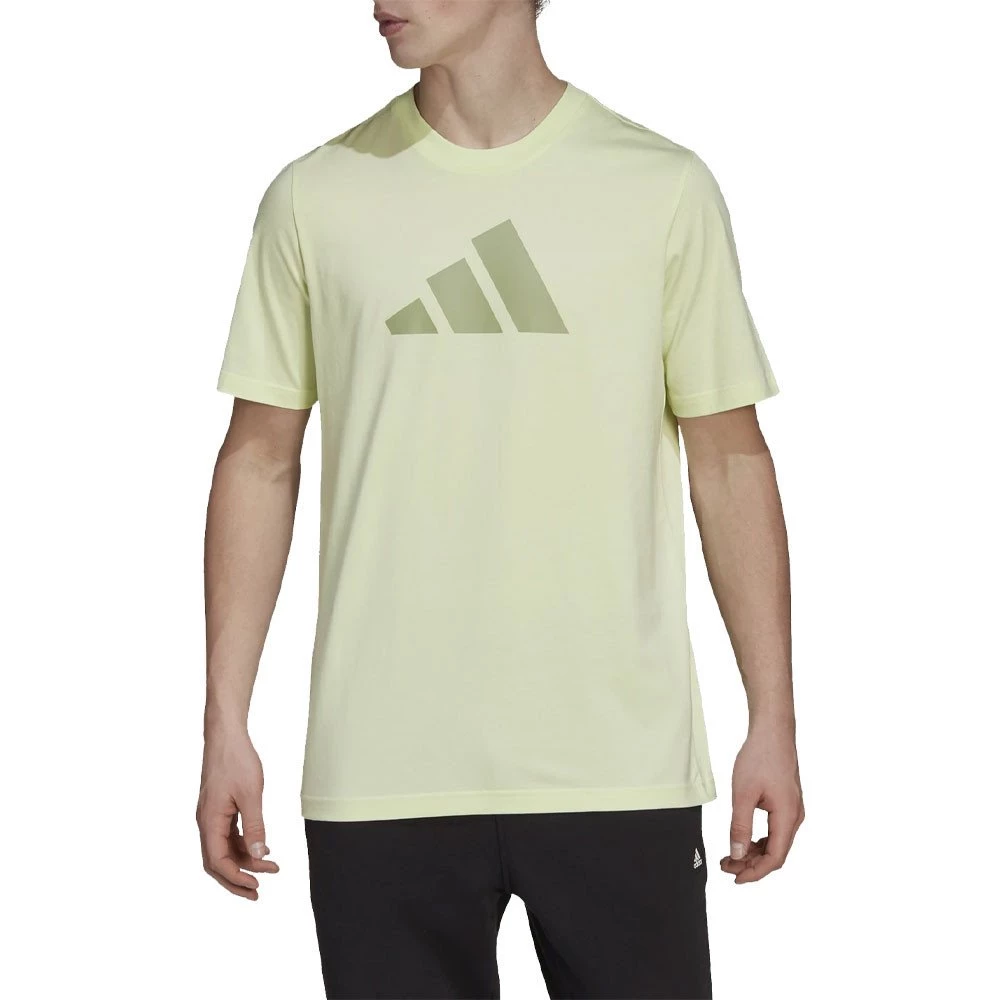 ADIDAS T-SHIRT 3 BAR Lime 4 ADIDAS T-SHIRT 3 BAR Lime - immagine 2
