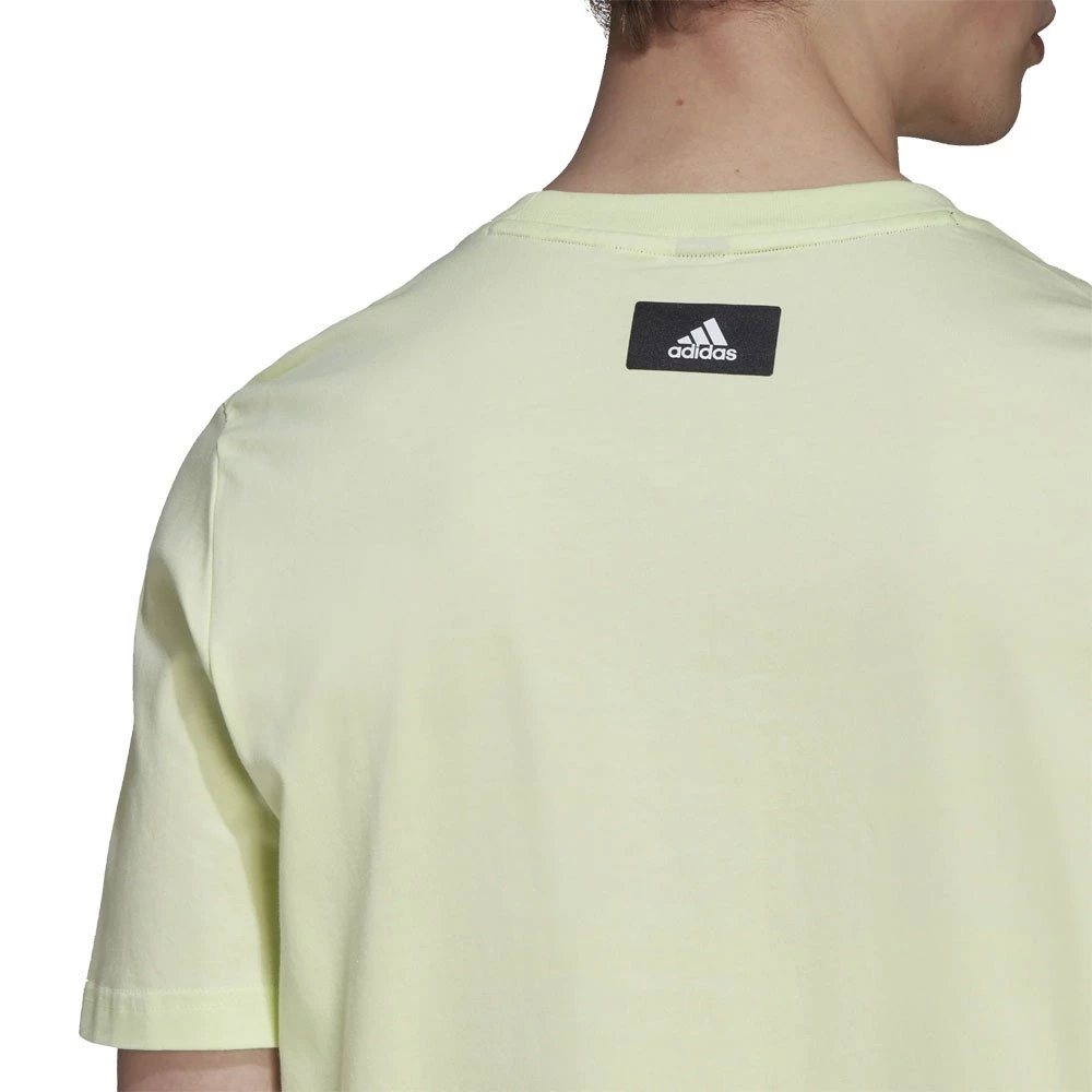 ADIDAS T-SHIRT 3 BAR Lime 7 ADIDAS T-SHIRT 3 BAR Lime - immagine 5