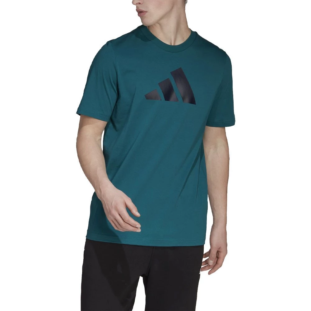 ADIDAS T-SHIRT 3 BAR Verde 4 ADIDAS T-SHIRT 3 BAR Verde - immagine 2