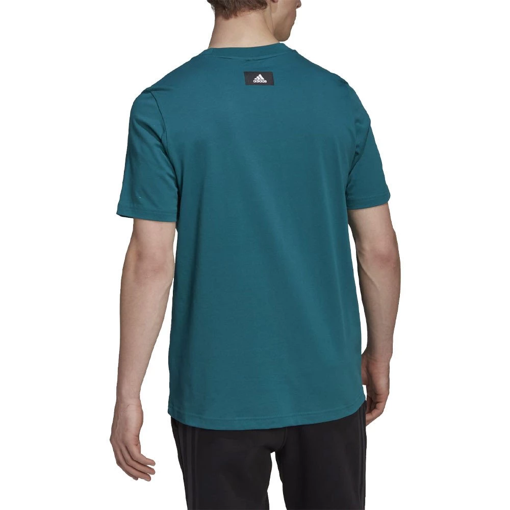 ADIDAS T-SHIRT 3 BAR Verde 5 ADIDAS T-SHIRT 3 BAR Verde - immagine 3