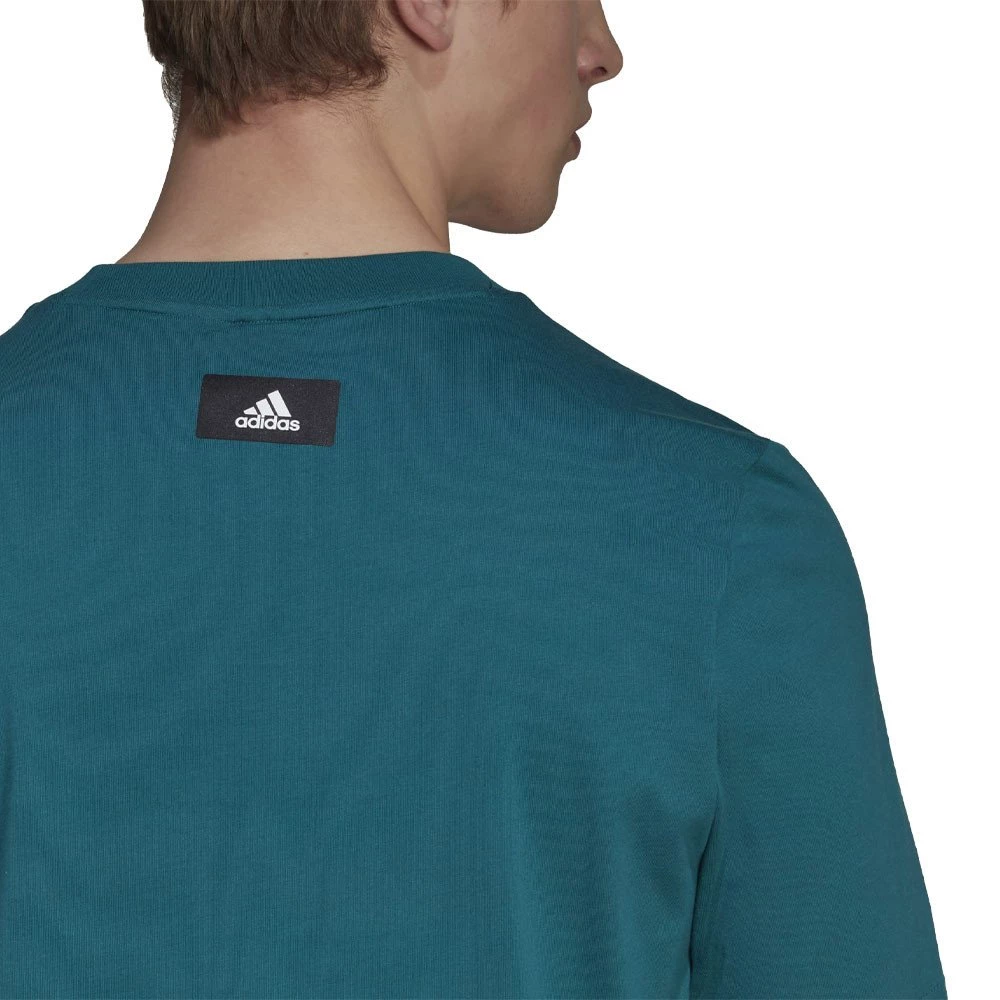 ADIDAS T-SHIRT 3 BAR Verde 7 ADIDAS T-SHIRT 3 BAR Verde - immagine 5