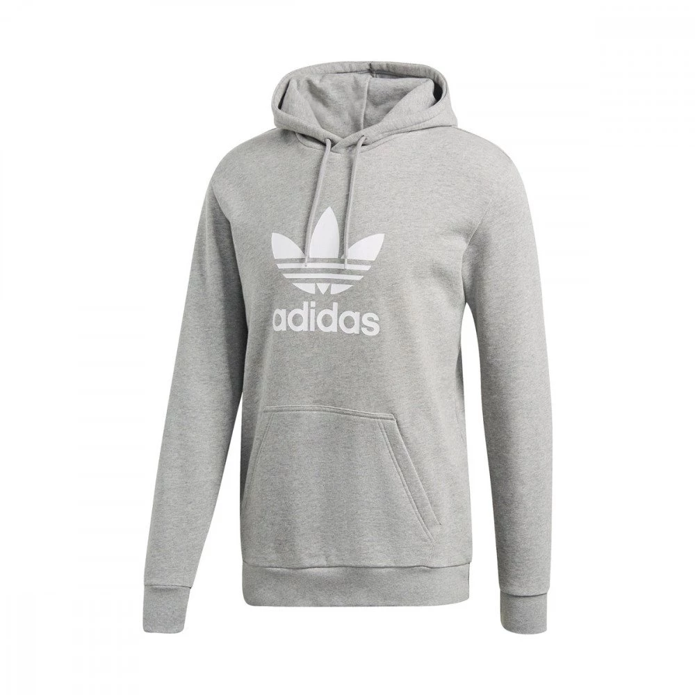ADIDAS ORIGINALS FELPA CON CAPPUCCIO TREFOIL Grigio 3 ADIDAS ORIGINALS FELPA CON CAPPUCCIO TREFOIL Grigio