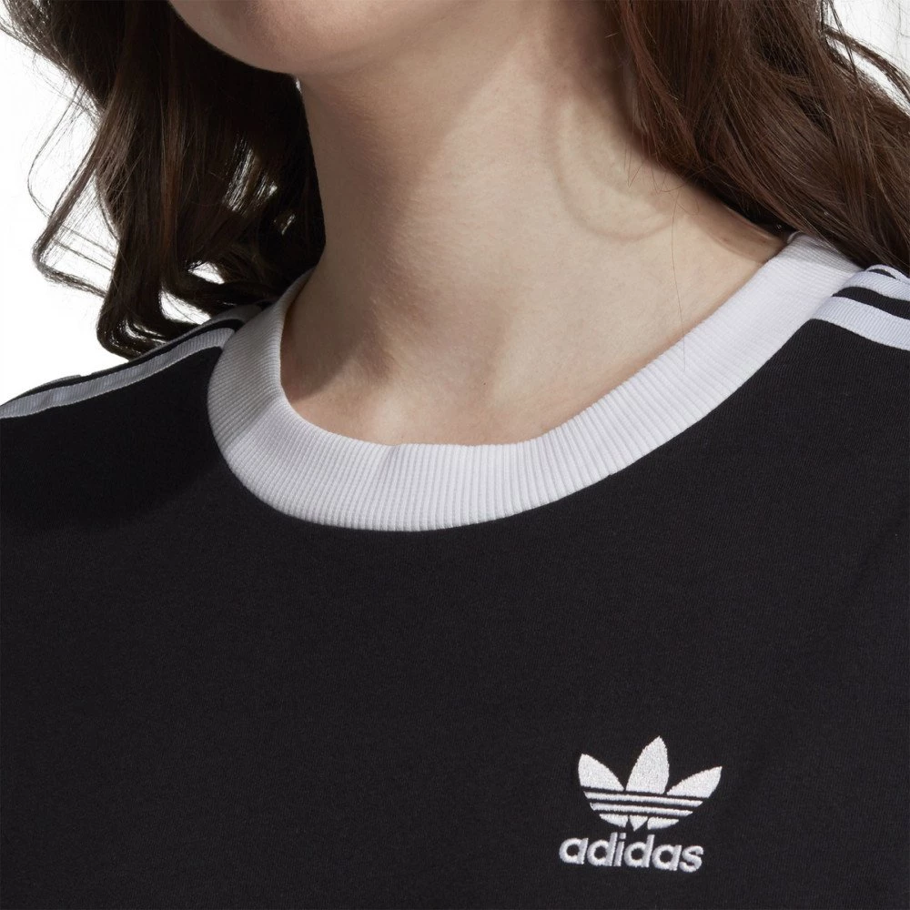 ADIDAS ORIGINALS T-SHIRT 3-STRIPES DONNA Nero 7 ADIDAS ORIGINALS T-SHIRT 3-STRIPES DONNA Nero - immagine 5