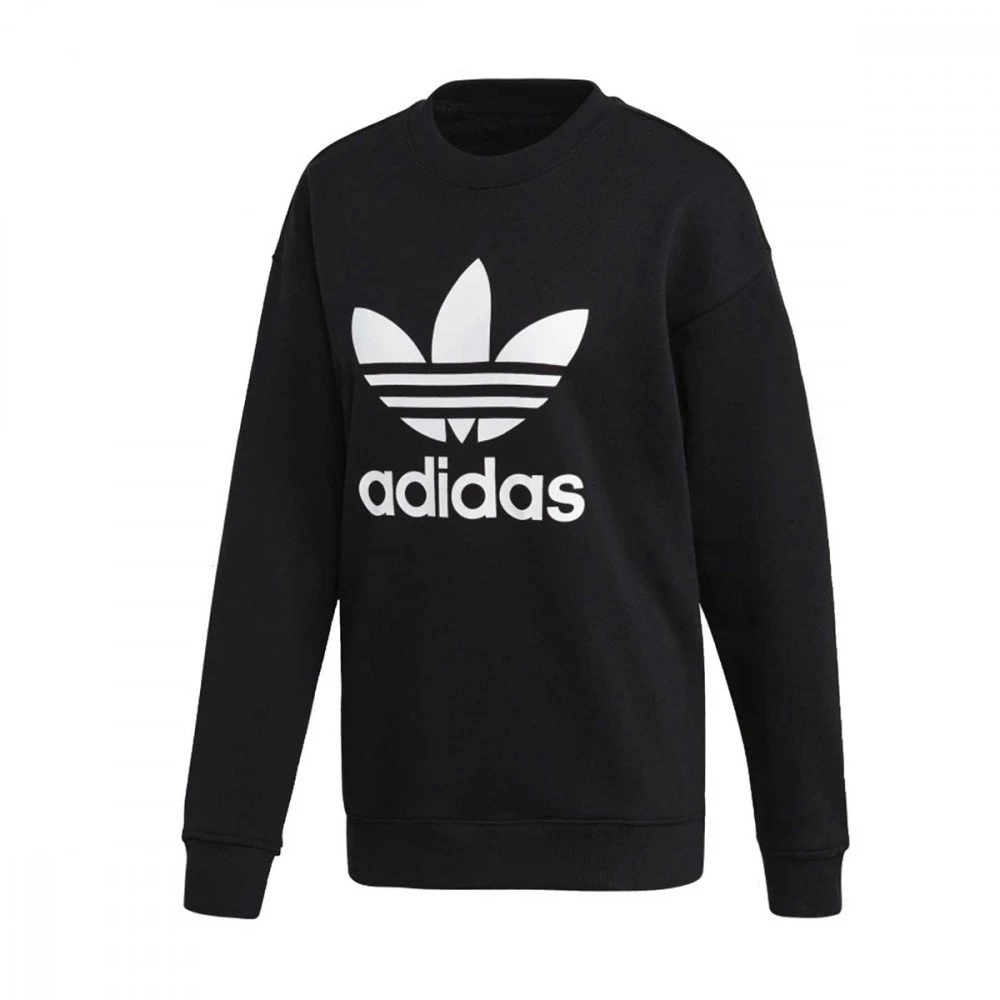 ADIDAS ORIGINALS FELPA GIROCOLLO TREFOIL DONNA Nero 3 ADIDAS ORIGINALS FELPA GIROCOLLO TREFOIL DONNA Nero