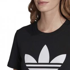 ADIDAS ORIGINALS T-SHIRT TREFOIL DONNA Nero -Offerta Economica Novità adidas originals fm3311 t shirt trefoil donna sport style donna 040096001 11 3