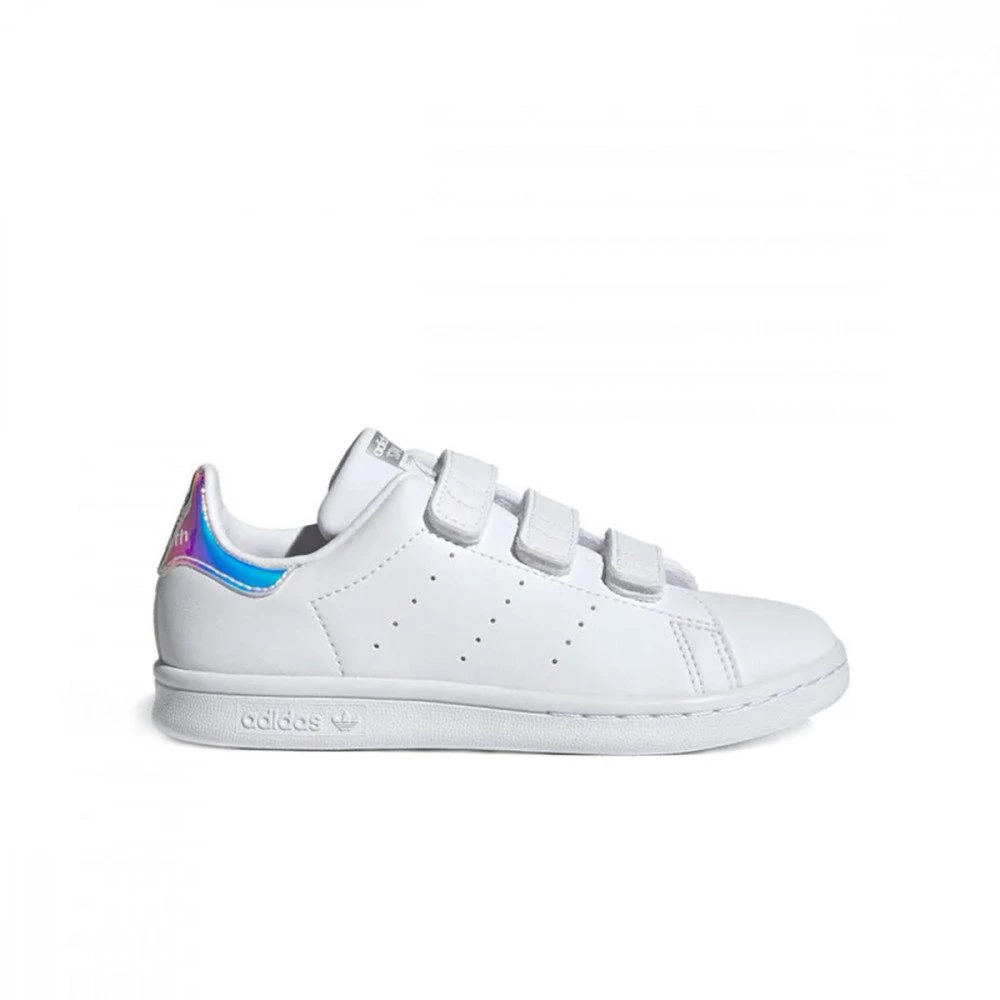 ADIDAS ORIGINALS STAN SMITH PRIMEGREEN VELCRO BAMBINA Bianco 3 ADIDAS ORIGINALS STAN SMITH PRIMEGREEN VELCRO BAMBINA Bianco