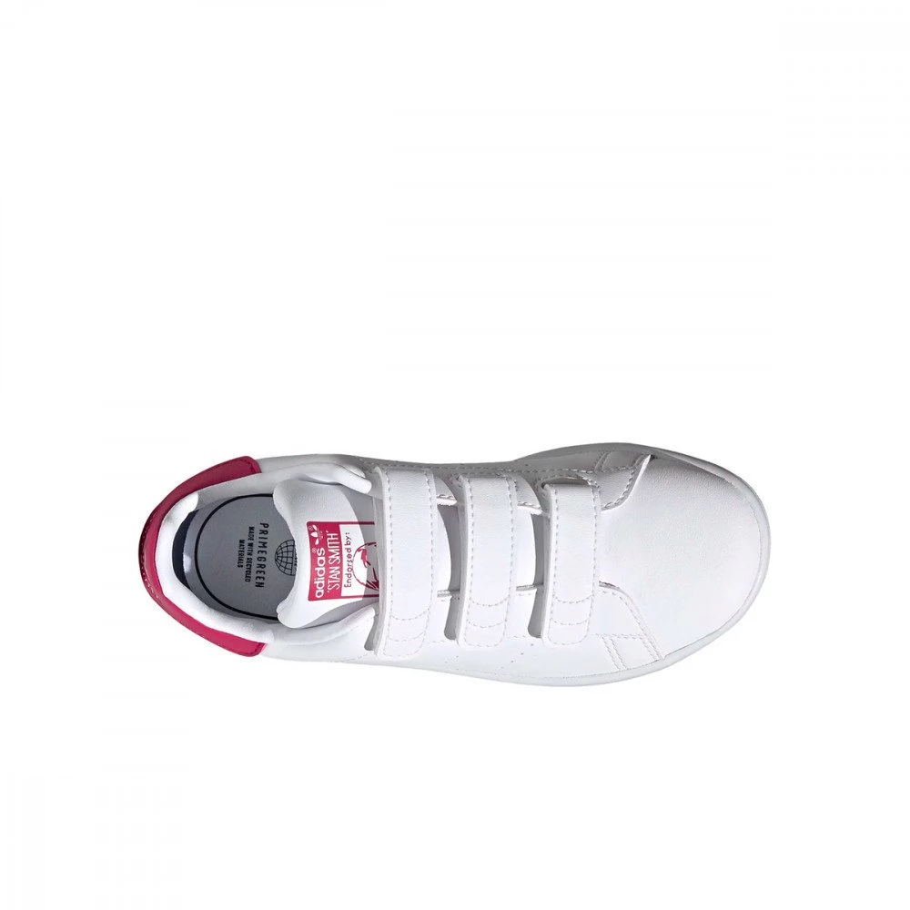 ADIDAS ORIGINALS STAN SMITH PRIMEGREEN VELCRO BAMBINA Bianco 4 ADIDAS ORIGINALS STAN SMITH PRIMEGREEN VELCRO BAMBINA Bianco - immagine 2