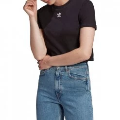 ADIDAS ORIGINALS T-SHIRT CROP DONNA Nero -Offerta Economica Novità adidas originals gn2802 t shirt crop donna sport style donna 041998301 blk 2