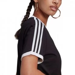 ADIDAS ORIGINALS T-SHIRT 3 STRIPES DONNA -Offerta Economica Novità adidas originals gn2900 t shirt 3 stripes donna sport style donna 041997401 blk 5