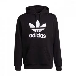 ADIDAS ORIGINALS FELPA CON CAPPUCCIO TREFOIL Nero