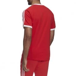 ADIDAS ORIGINALS T-SHIRT 3-STRIPES Rosso -Offerta Economica Novità adidas originals he9547 t shirt 3 stripes sport style uomo 044373501 red 4
