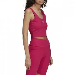 ADIDAS ORIGINALS CANOTTA CROP COSTINE DONNA Fucsia -Offerta Economica Novità adidas originals hg6164 canotta crop costine donna sport style donna 044372401 pink 3