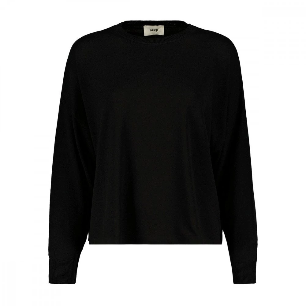 AKEP MAGLIONE MANICA SCESA DONNA Nero 3 AKEP MAGLIONE MANICA SCESA DONNA Nero
