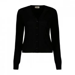 AKEP CARDIGAN IN VISCOSA DONNA Nero