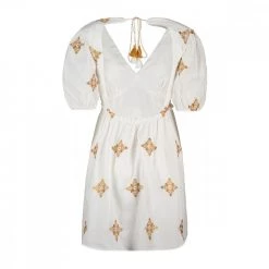 AKEP ABITO IN POPLINE CON RICAMO DONNA -Offerta Economica Novità akep ke11126 abito in popline con ricamo donna casual donna 044966701 biari 2