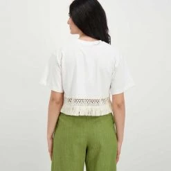 AKEP T-SHIRT CROPP FRANGE DONNA -Offerta Economica Novità akep ke11233 t shirt cropp frange donna casual donna 044967801 pann 4