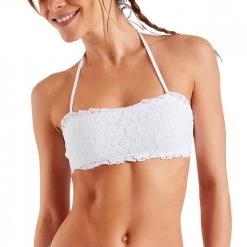 BANANA MOON REGGISENO FASCIA IN PIZZO DONNA Bianco