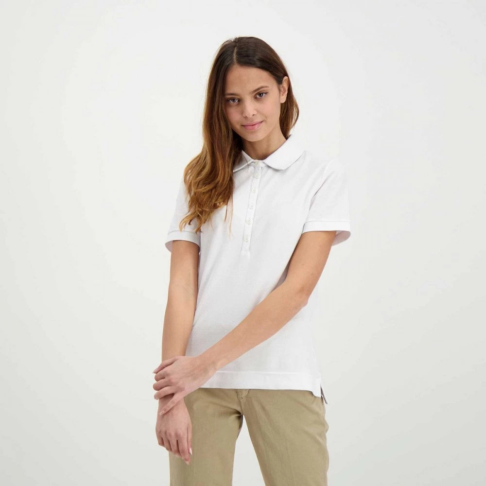 BARBOUR POLO DETTAGLIO CHECK PORTSDOW DONNA Bianco - immagine 5