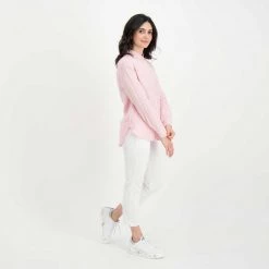 BARBOUR CAMICIA IN LINO MARINE DONNA Bianco, Rosa -Offerta Economica Novità barbour lsh1315 camicia in lino marine donna casual donna 044618901 pi35 6