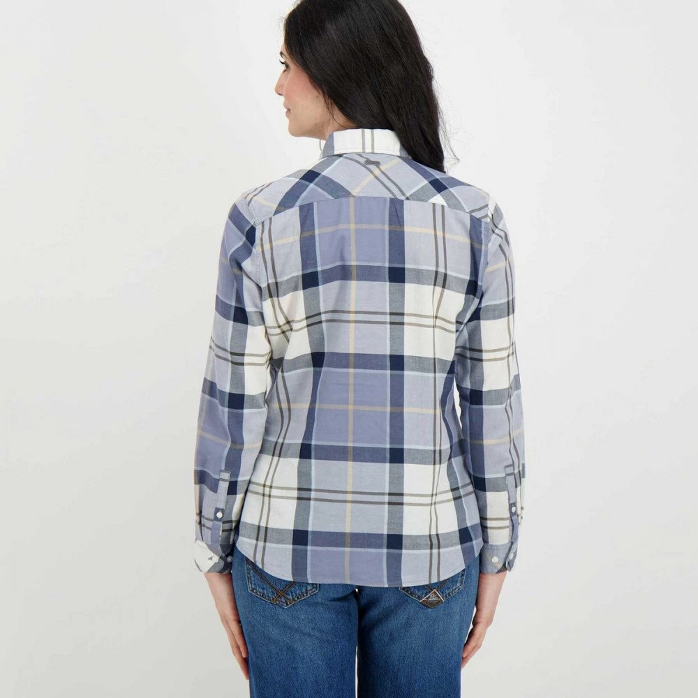 BARBOUR CAMICIA IN POPLINE BREDON DONNA Blu 6 BARBOUR CAMICIA IN POPLINE BREDON DONNA Blu - immagine 4
