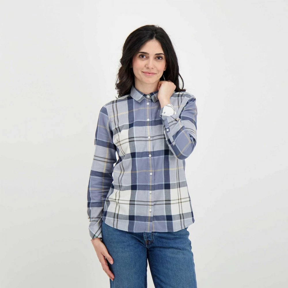 BARBOUR CAMICIA IN POPLINE BREDON DONNA Blu 7 BARBOUR CAMICIA IN POPLINE BREDON DONNA Blu - immagine 5