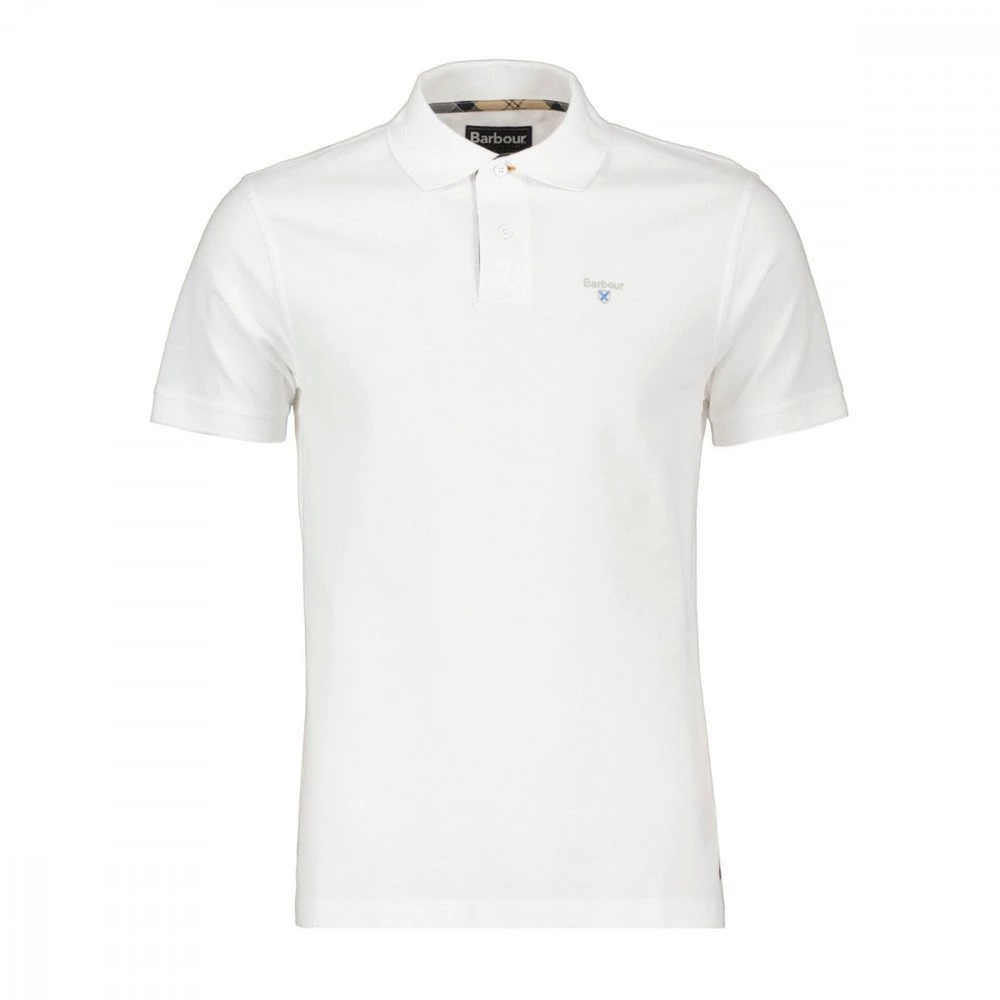 BARBOUR POLO TARTAN PIQUET Bianco 3 BARBOUR POLO TARTAN PIQUET Bianco