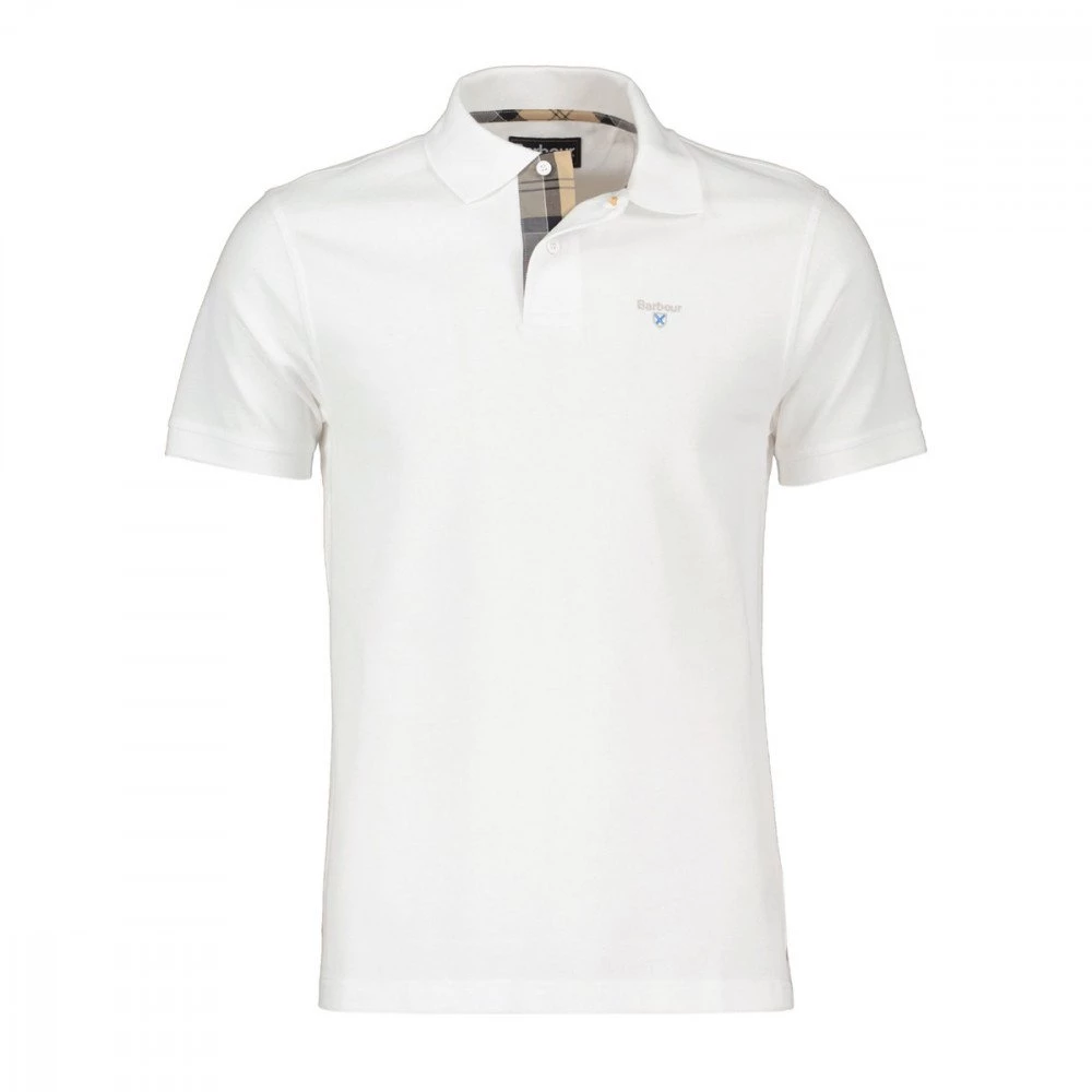 BARBOUR POLO TARTAN PIQUET Bianco 4 BARBOUR POLO TARTAN PIQUET Bianco - immagine 2