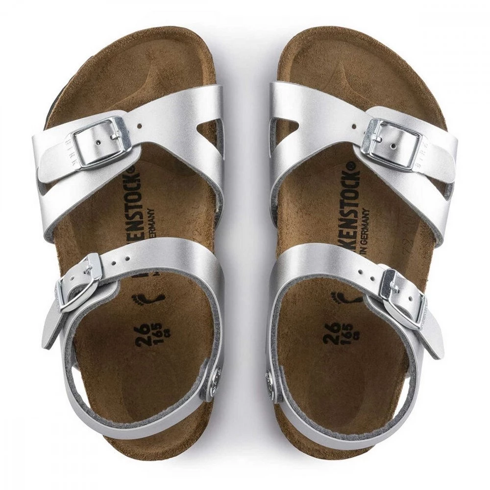 BIRKENSTOCK RIO SILVER METALLIC BAMBINA 24 35 5 BIRKENSTOCK RIO SILVER METALLIC BAMBINA 24 35 - immagine 3