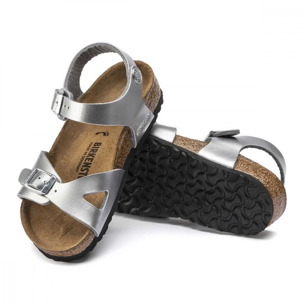 BIRKENSTOCK RIO SILVER METALLIC BAMBINA 36 39 4 BIRKENSTOCK RIO SILVER METALLIC BAMBINA 36 39 - immagine 2