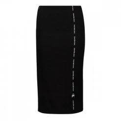 CALVIN KLEIN JEANS GONNA MIDI LOGO DONNA Nero