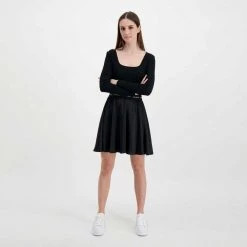CALVIN KLEIN JEANS ABITO ELASTIC DRESS DONNA Nero -Offerta Economica Novità calvin klein jeans j20j217682 abito elastic dress donna casual donna 044968401 beh 6