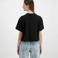 CALVIN KLEIN JEANS T-SHIRT CROP REPEAT LOGO DONNA Nero -Offerta Economica Novità calvin klein jeans j20j217709 t shirt crop repeat logo donna casual donna 044968801 beh 4