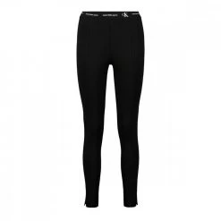 CALVIN KLEIN JEANS LEGGINGS MILANO LOGO REPEAT DONNA Nero