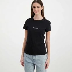 CALVIN KLEIN JEANS T-SHIRT MONOGRAM LOGO DONNA Nero 8 CALVIN KLEIN JEANS T-SHIRT MONOGRAM LOGO DONNA Nero -Offerta Economica Novità calvin klein jeans j20j217902 t shirt monogram logo donna casual donna 044970401 beh 2