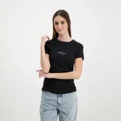CALVIN KLEIN JEANS T-SHIRT MONOGRAM LOGO DONNA Nero 10 CALVIN KLEIN JEANS T-SHIRT MONOGRAM LOGO DONNA Nero -Offerta Economica Novità calvin klein jeans j20j217902 t shirt monogram logo donna casual donna 044970401 beh 4